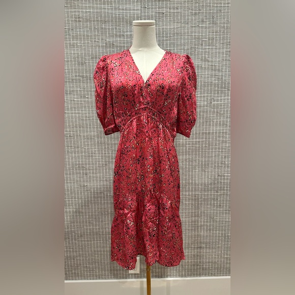 🖤 BOSS Floral-Print Puff-Sleeves Dress 🖤 - Picture 2 of 6